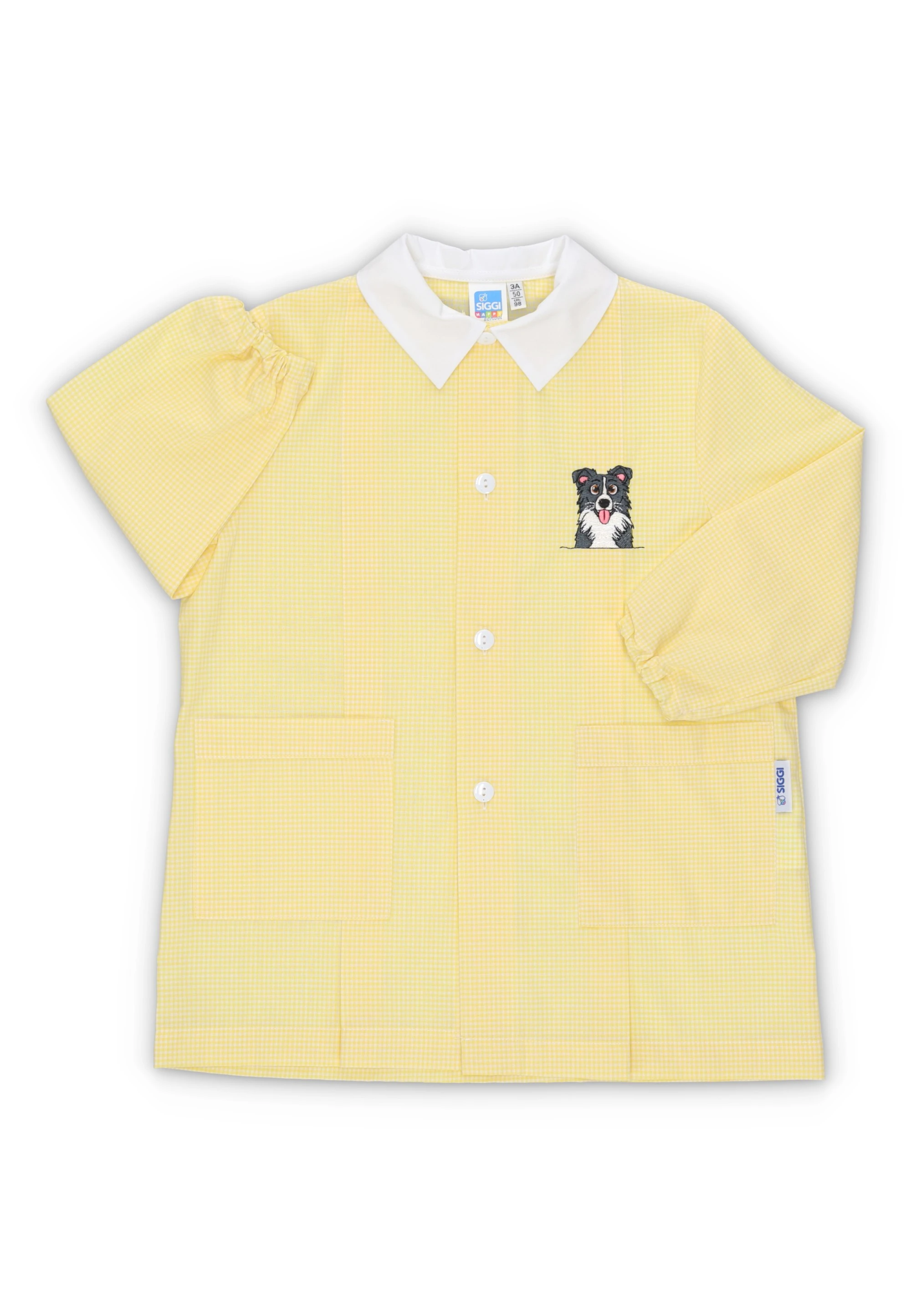 Grembiule asilo Siggi con ricamo cagnolino art.33GR4191